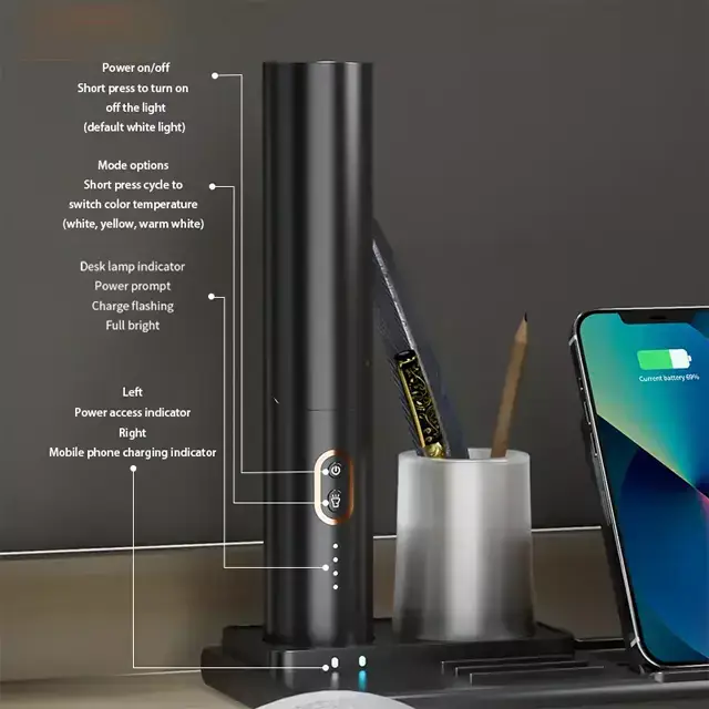 Remax PD-X5 Multifunctional 15W Wireless Charging LED Desk Lamp