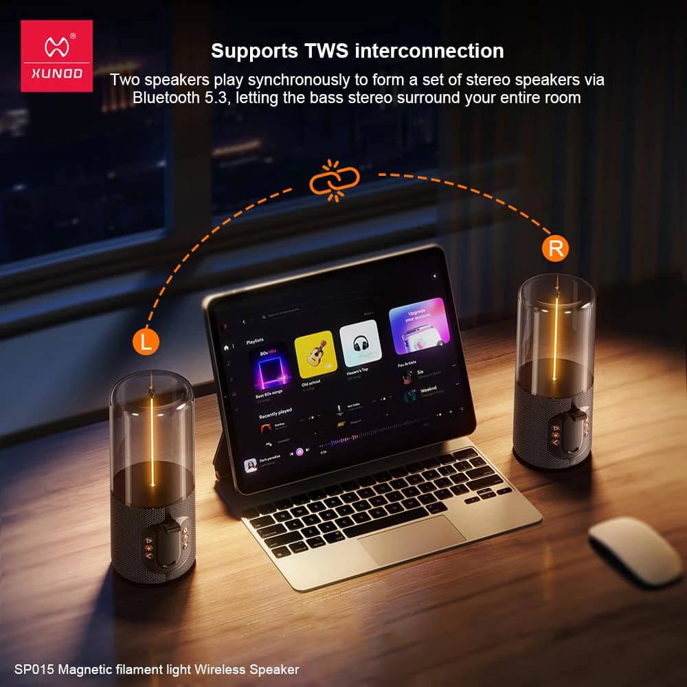XUNDD SP015 Magnetic Filament Light Portable Wireless Speaker