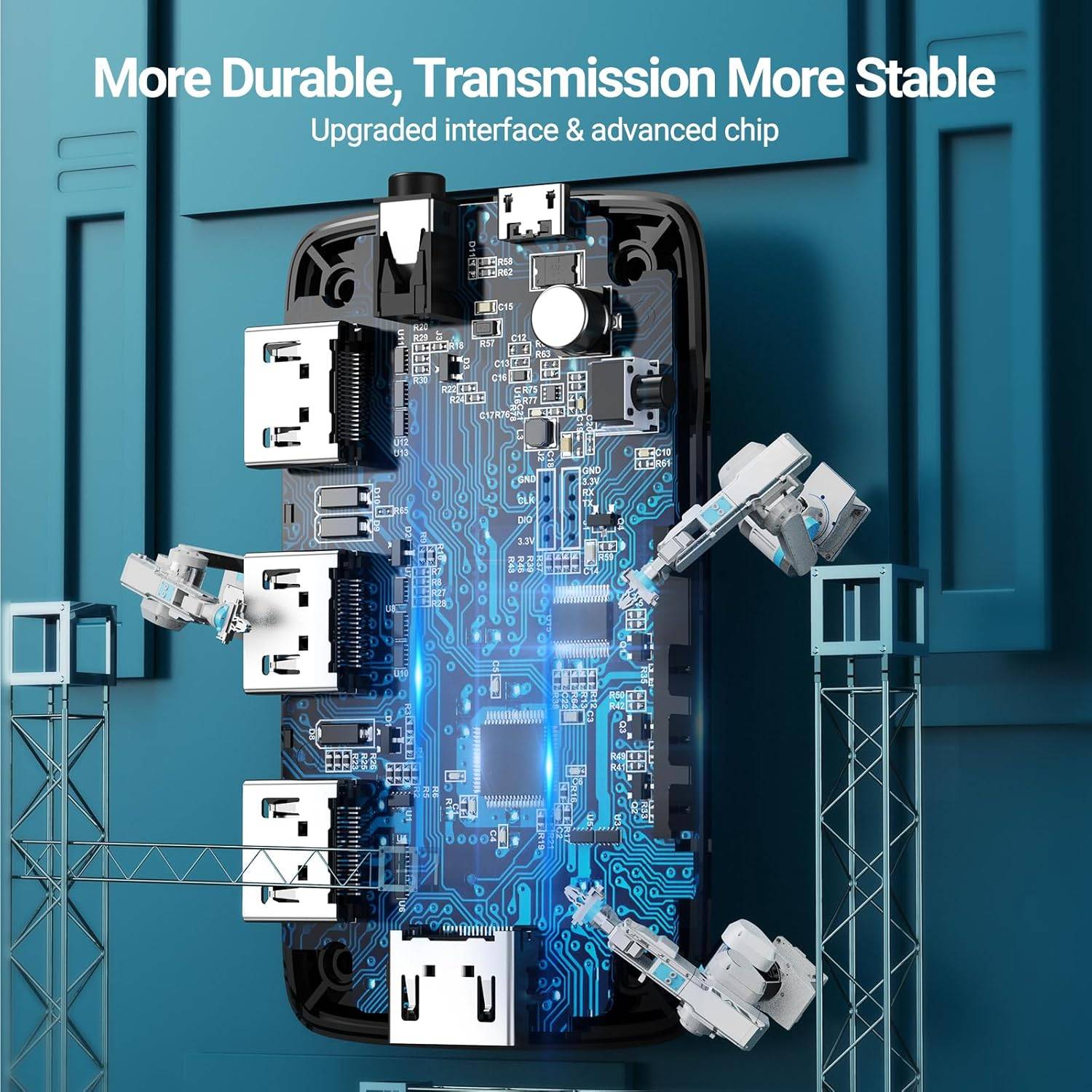 UGREEN CM332 3-in-1 HDMI Switcher 4K @30Hz 80125