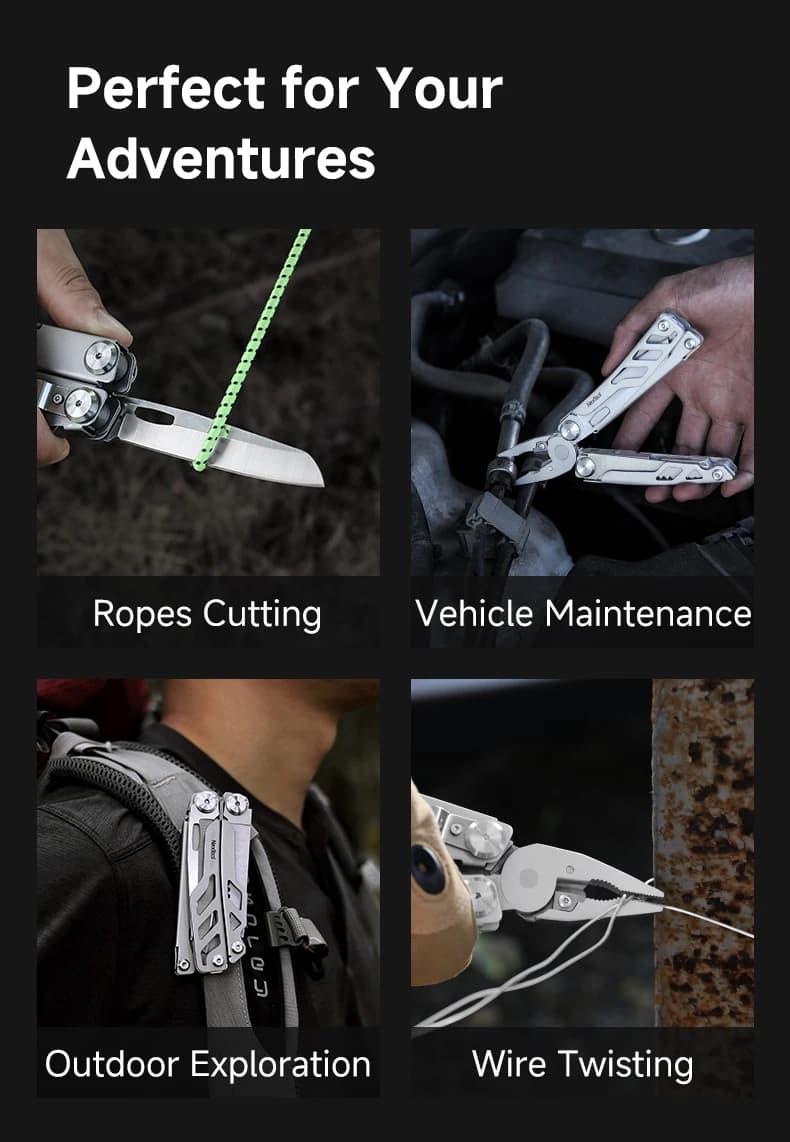 NexTool NE20310 Flagship Max 14-in-1 EDC Multi-Tool with Pliers & Folding Knife