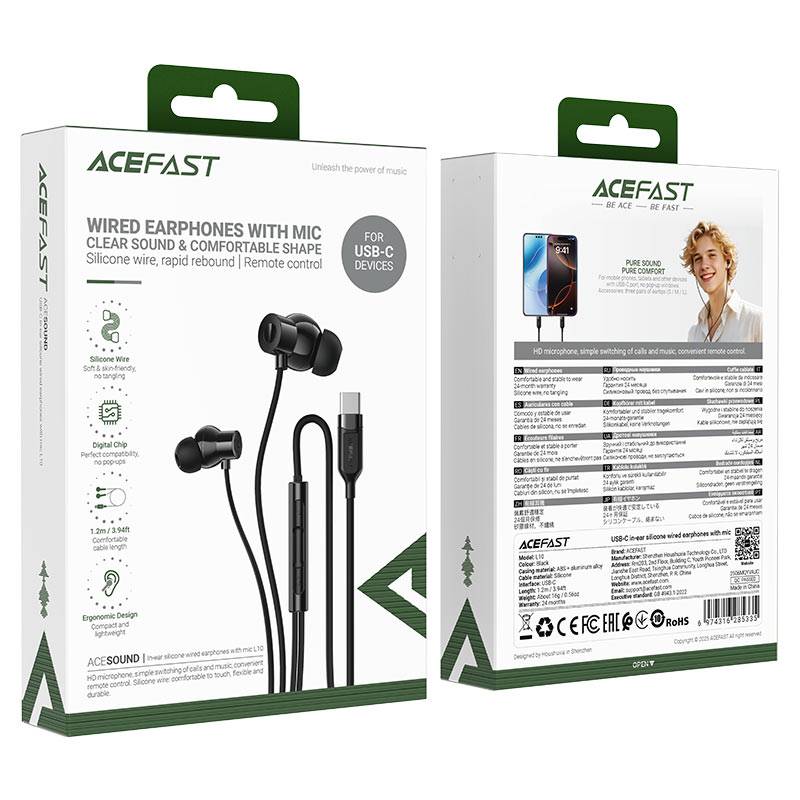 Acefast L10 Type-C Wired In-Ear Earphones with Built-In Microphone