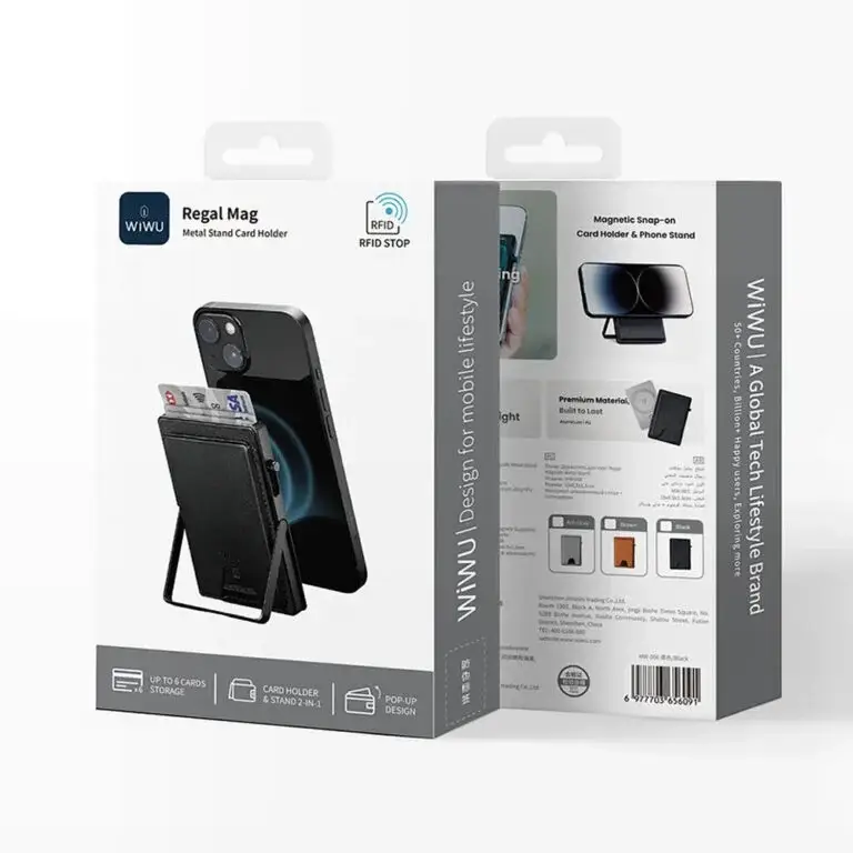 WiWU MW-006 Regal Magnetic Metal Card Holder & Stand