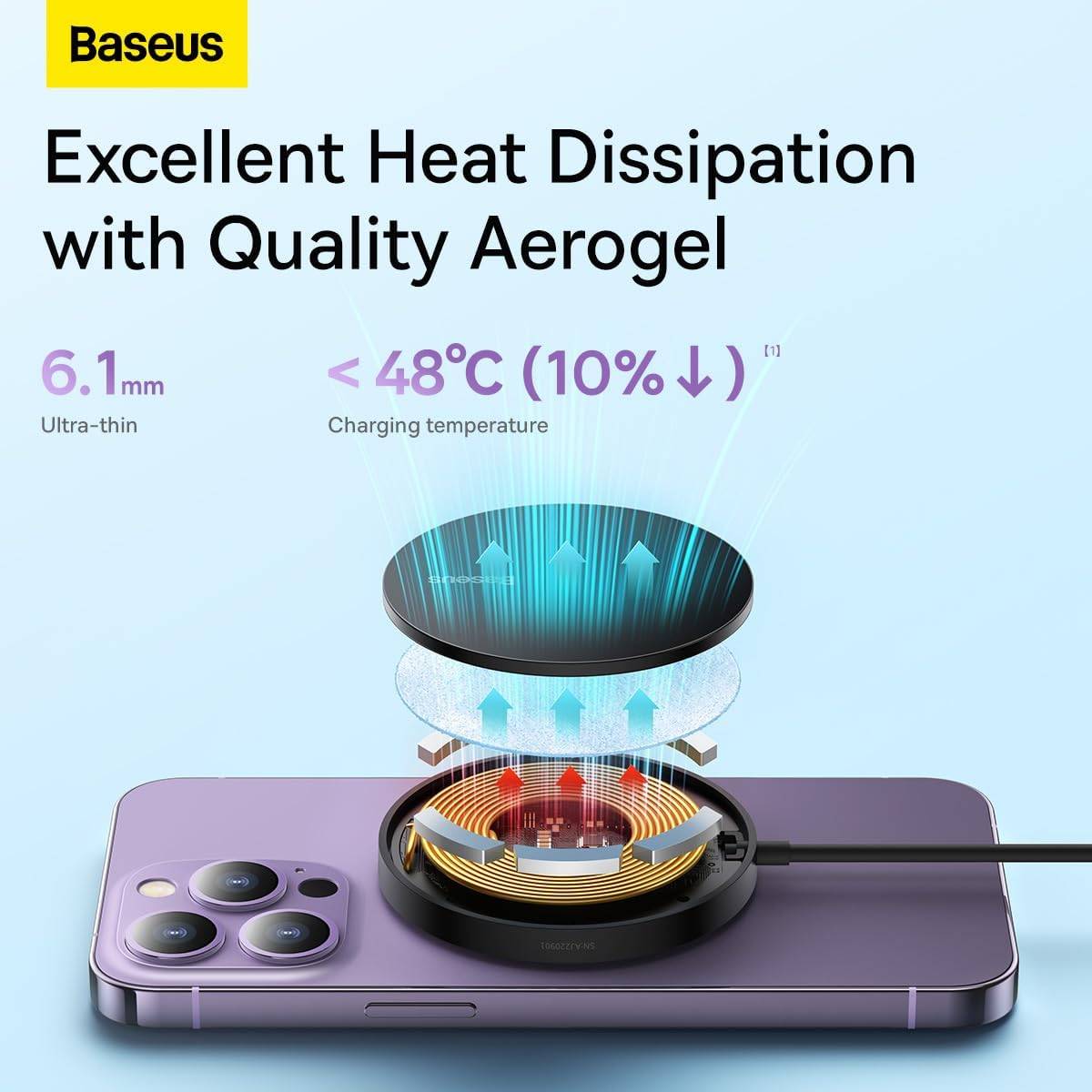 Baseus Magnetic Simple Mini3 15W Fast Charging Wireless Charger