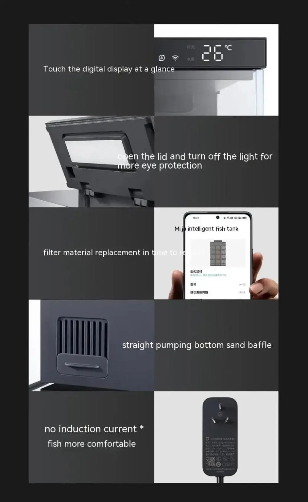 Xiaomi Mijia MYG100 Smart Fish Tank Mobile App Controlled Aquarium with Mijia App Support