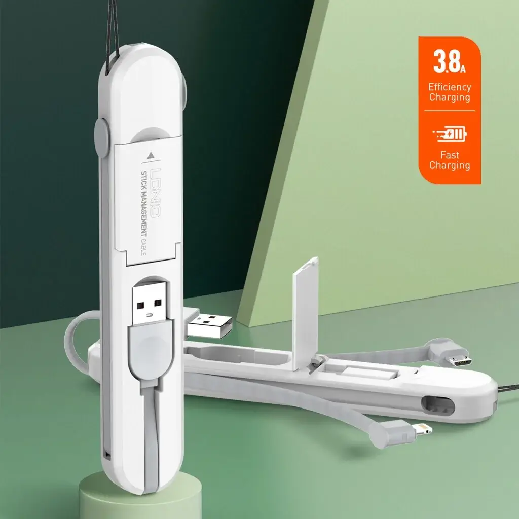 LDNIO LC130 3 in 1 Cable Storage Box With Type-C Connector