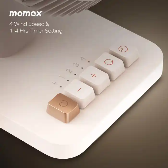 Momax 1°Pod Ultra-Quiet Mini Desktop Wireless Fan