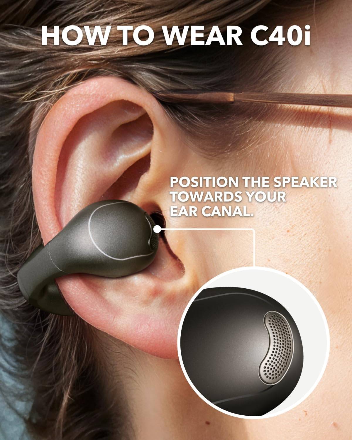 Anker Soundcore C40i Flexible And Comfortable Fit Clip-On Wireless Earbuds