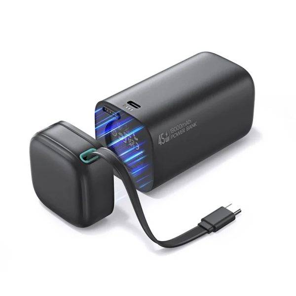 USAMS US-CD216 18000mAh Power Bank with Dual PD 45W Output & Magnetic Cable