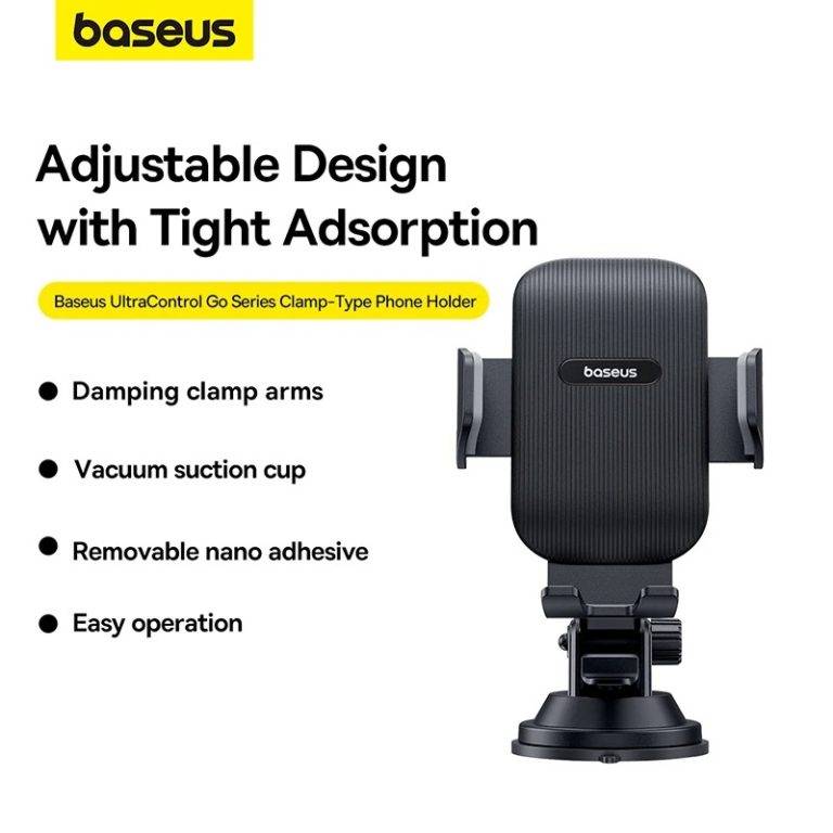 Baseus UltraControl Go Series Clamp-Type Car Phone Holder with Adjustable Mount