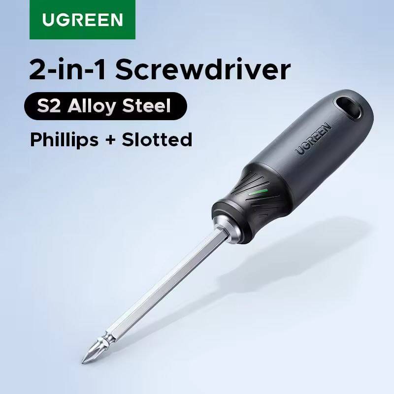 UGREEN 2-in-1 Magnetic Screwdriver Bit Set 6mm S2 Alloy Steel  100mm Portable Repair Tool