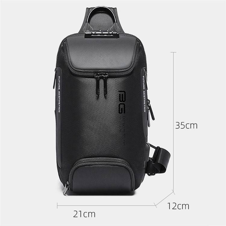 BANGE BG-7082 Anti-theft TSA Lock Crossbody Bag with External USB Port