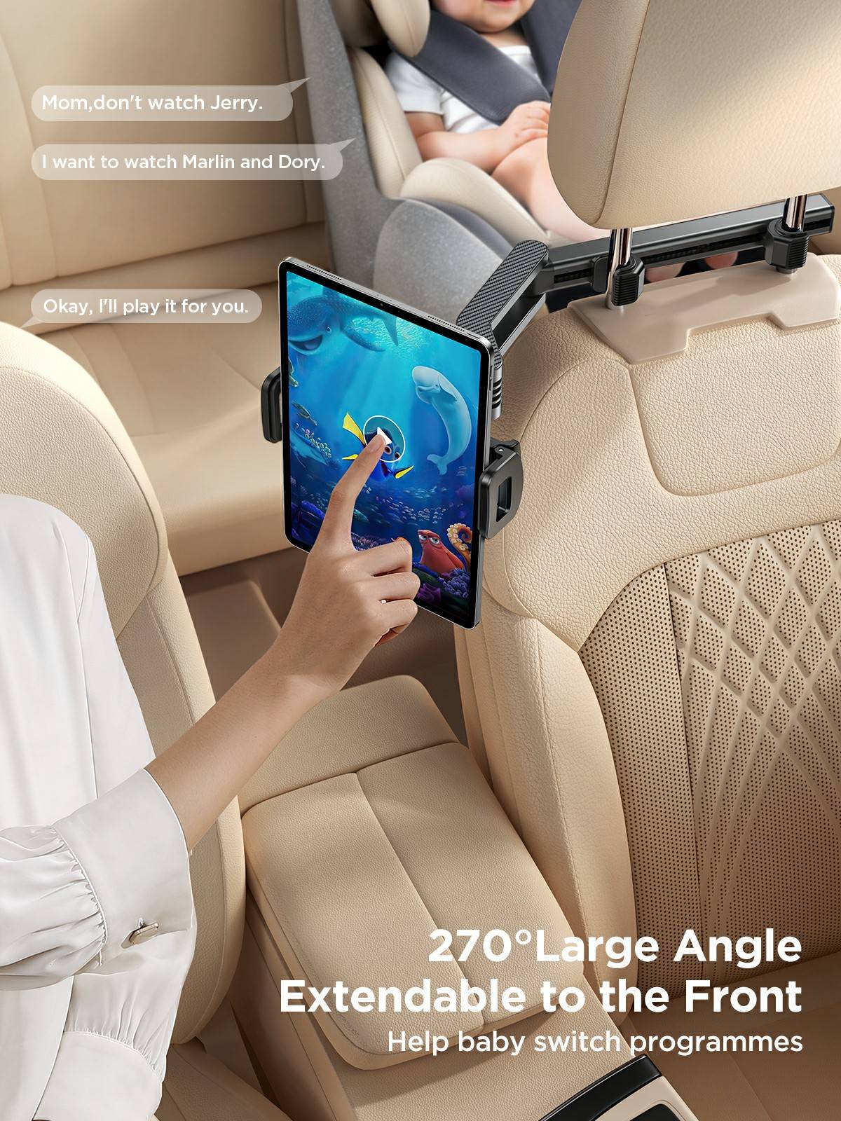 Joyroom JR-ZS369 360 Degree Car Seat Back Phone Tablet Holder