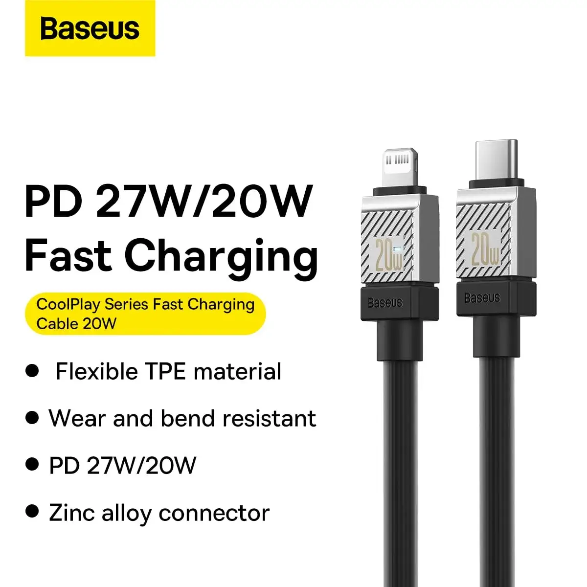 Baseus CoolPlay Series 20W Fast Charging Cable Type-C to Lightning 1m