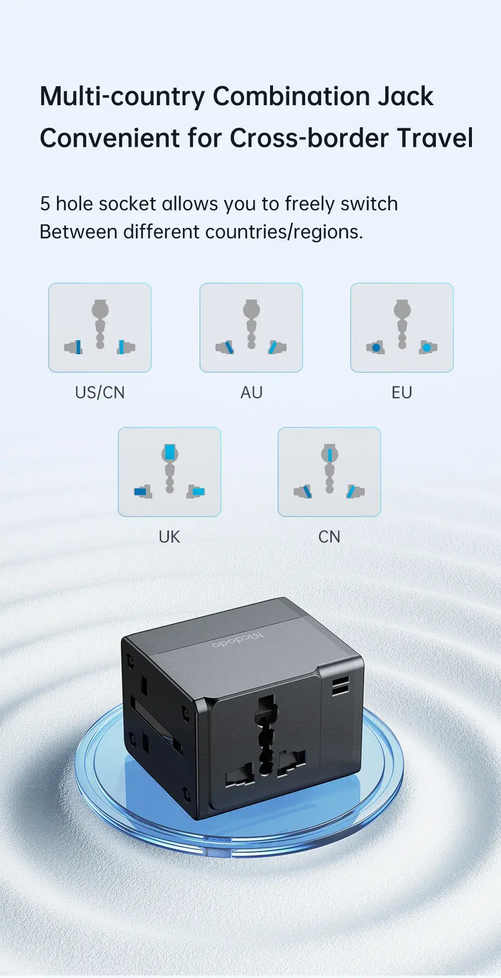 McDodo CP-412 2.1A Dual USB Universal Travel Charger Adapter 