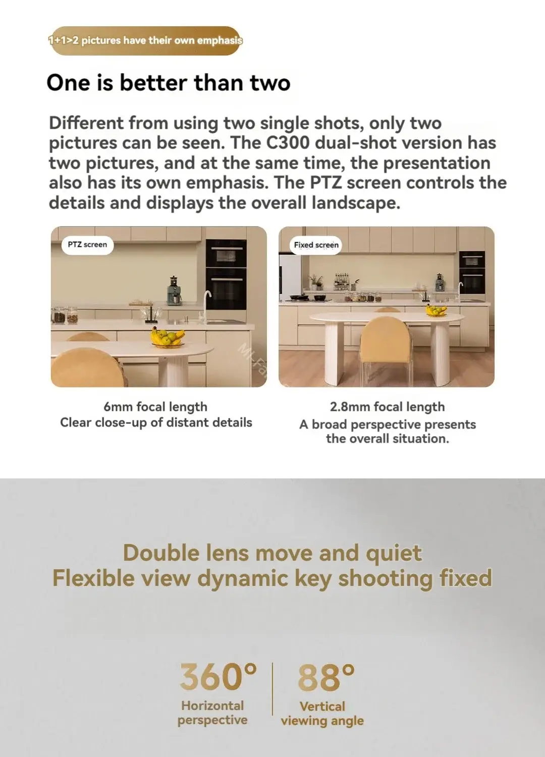 Xiaomi Smart Camera C300 Dual Lens Edition 3MP