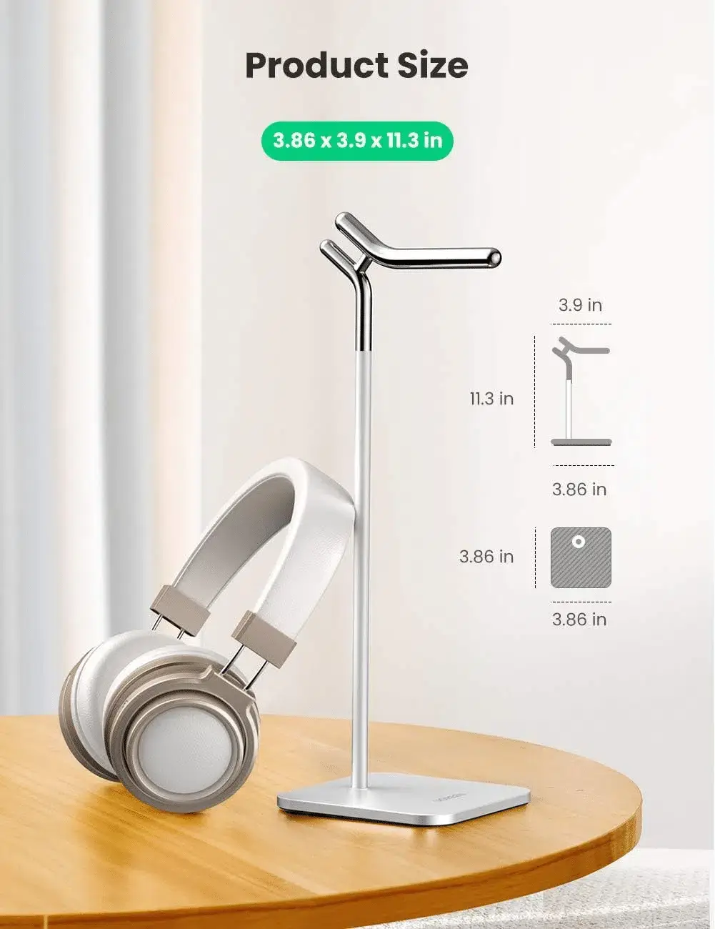 UGREEN LP143 Adjustable Desktop Headphone Stand with Height Adjustment (80701)