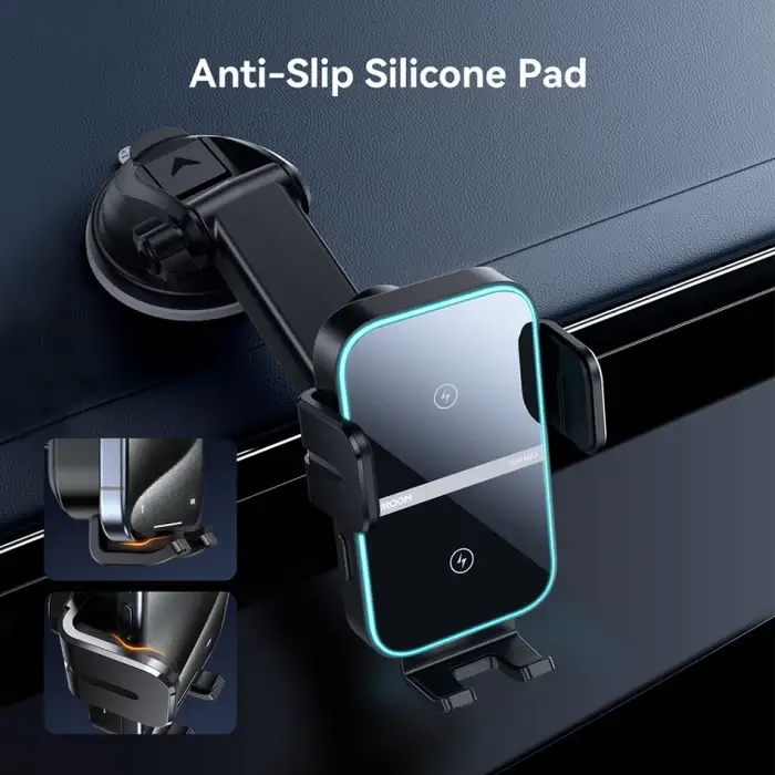 Joyroom JR-ZS246S 15W Qi Dual-Coil Dashboard Car Mount Wireless Charger
