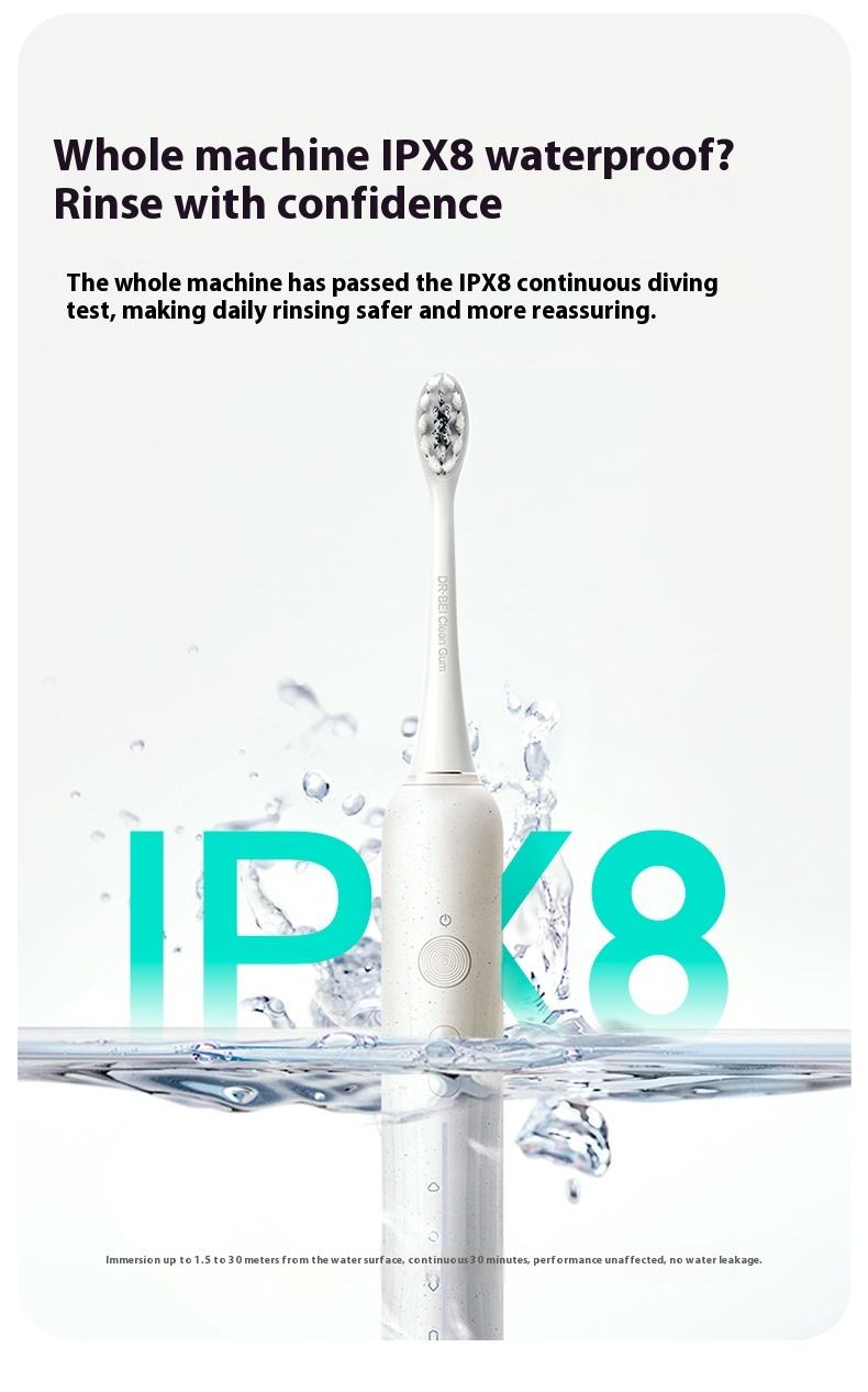 Dr. Bei S1 Rechargeable Sonic Electric Toothbrush with Soft Bristles & Type-C Fast Charging