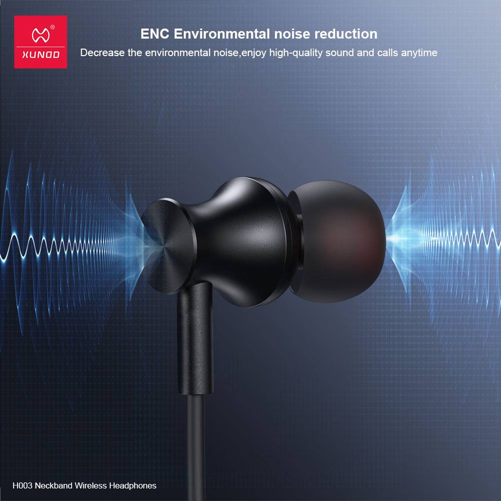 XUNDD H003 Neckband Bluetooth 5.3 Earphones with ENC Noise Reduction