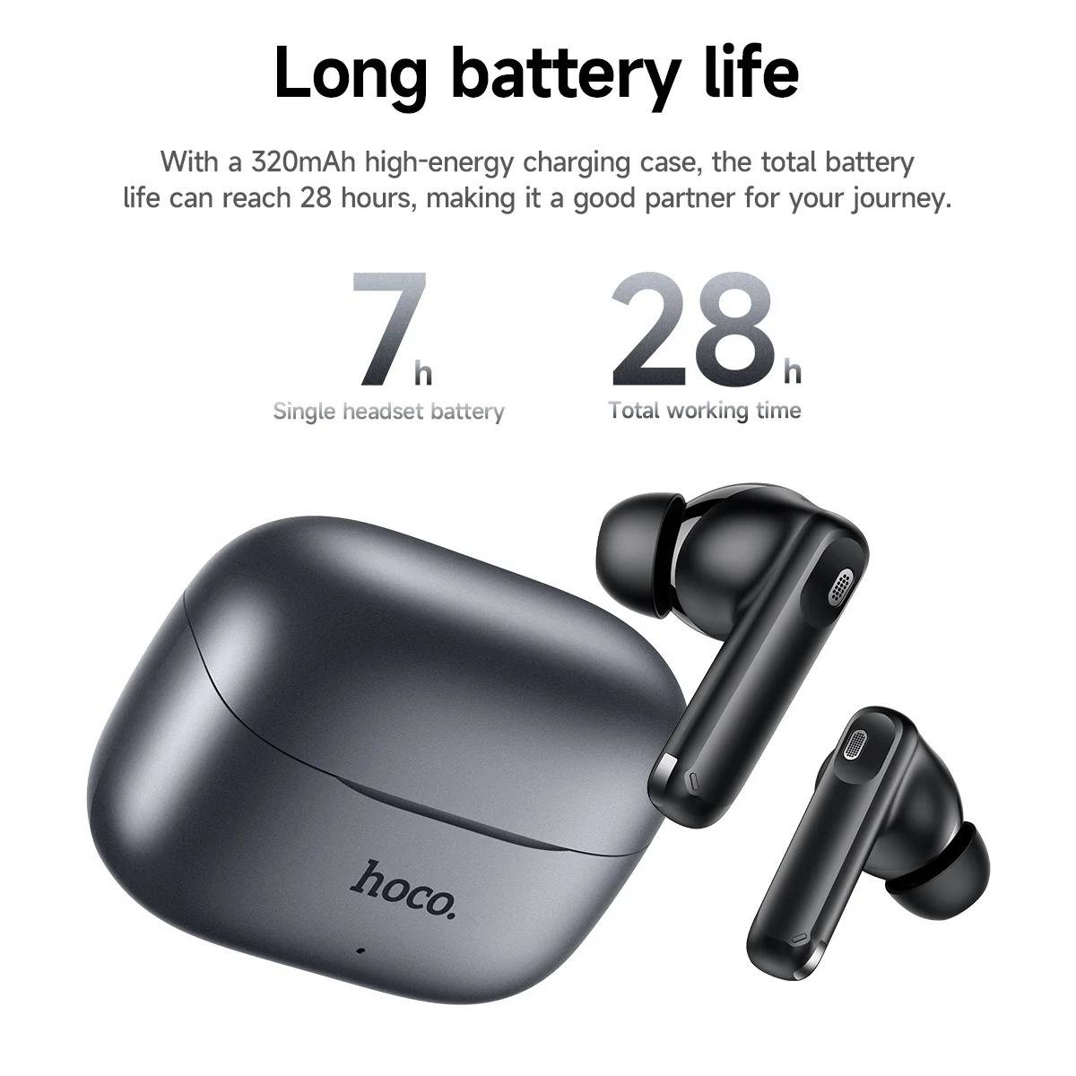 Hoco EQ27 Fun AI Translation True Wireless ANC+ENC Earbuds