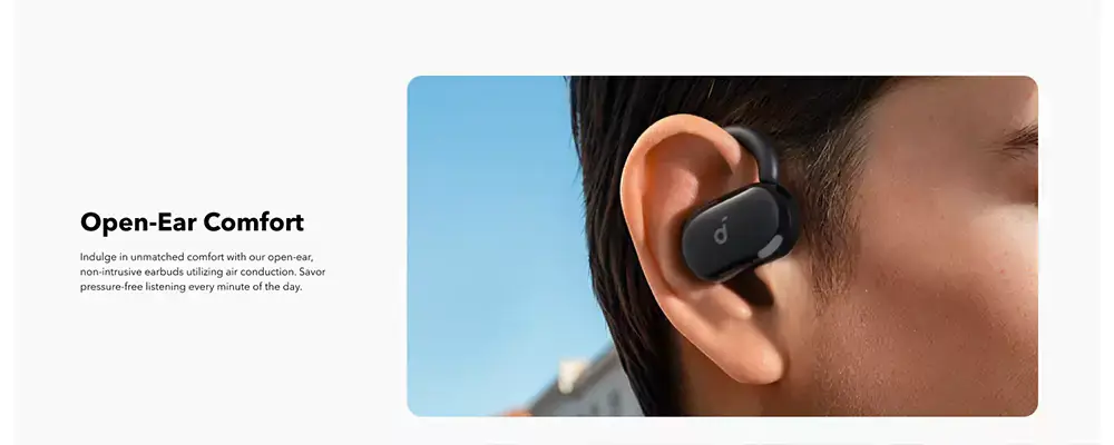 Anker Soundcore V20i Open-Ear Wireless Headphones with Adjustable Ear Hooks