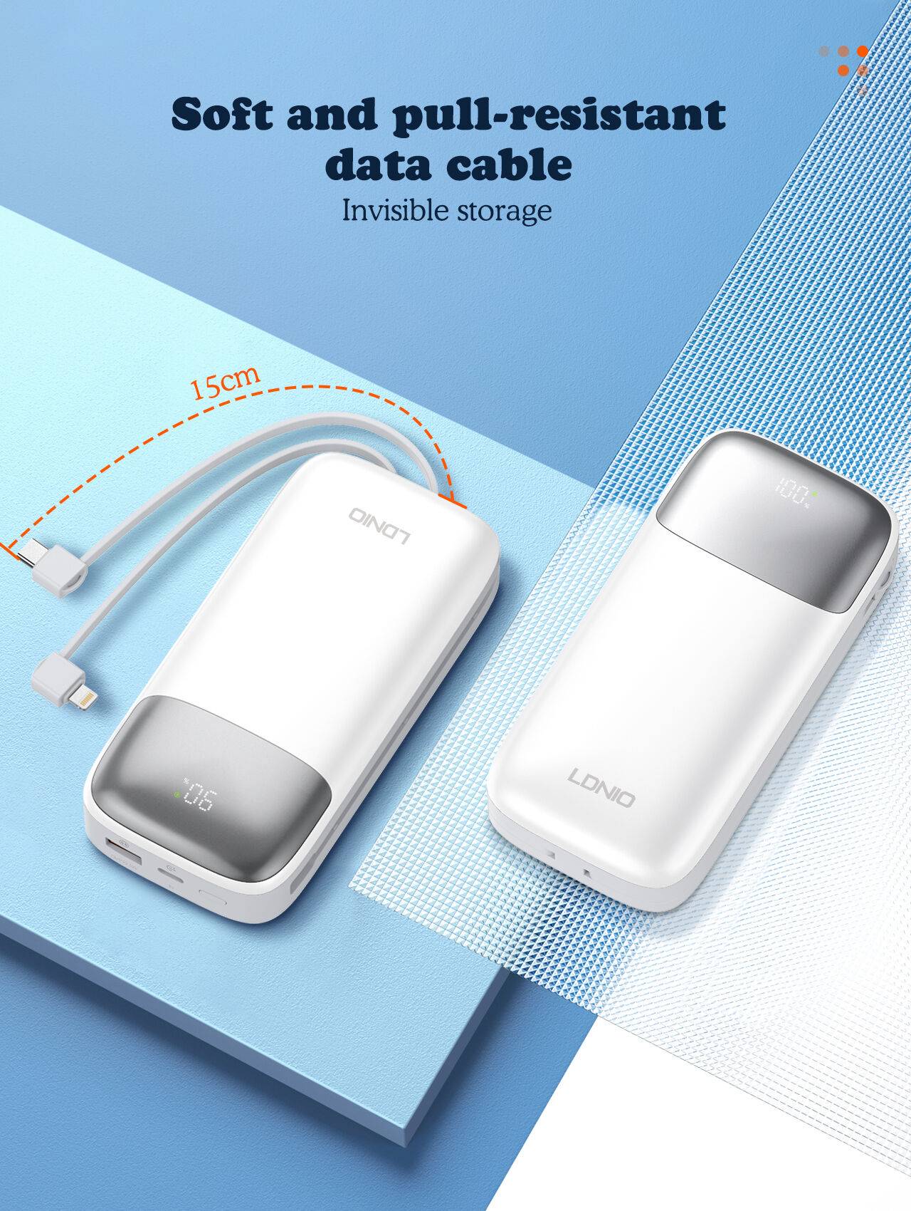 LDNIO PQ20 20000mAh 22.5W Fast Charging Ultra-High Capacity Power Bank