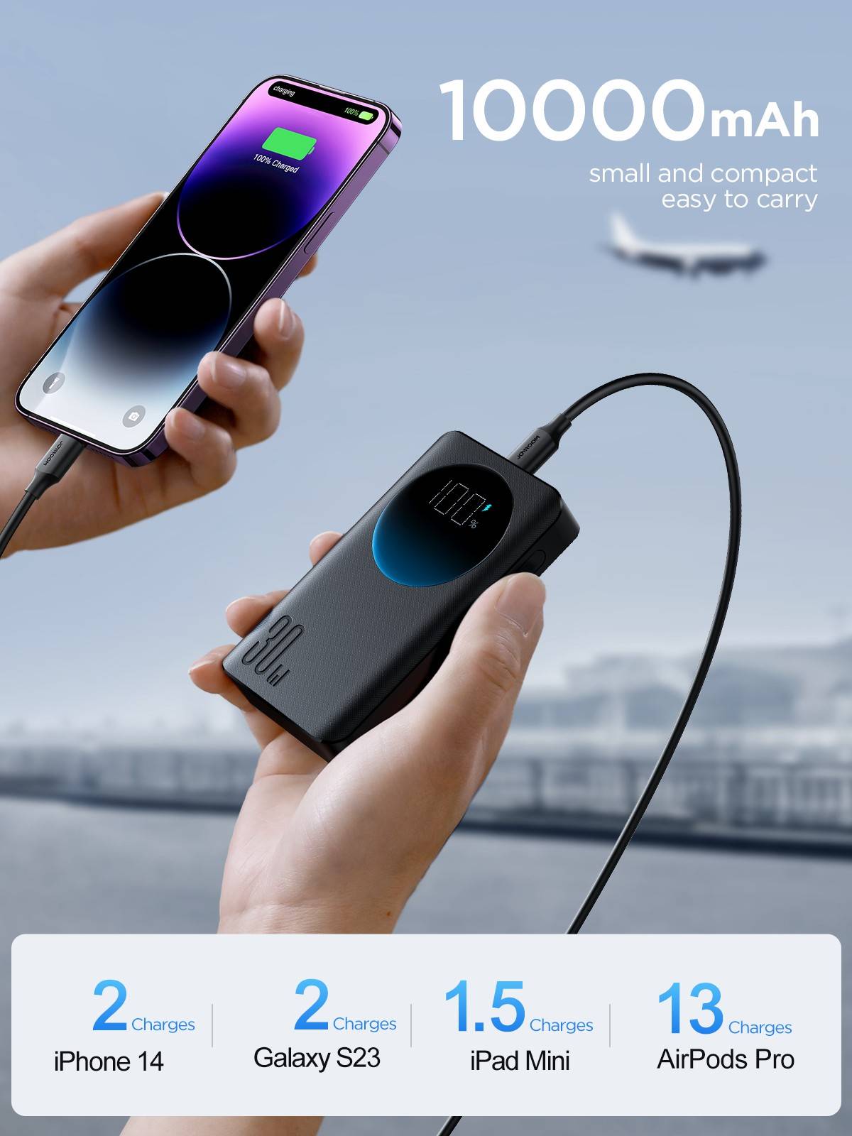 Joyroom JR-PBF01 10000mAh PD 30W Fast Charging Power Bank