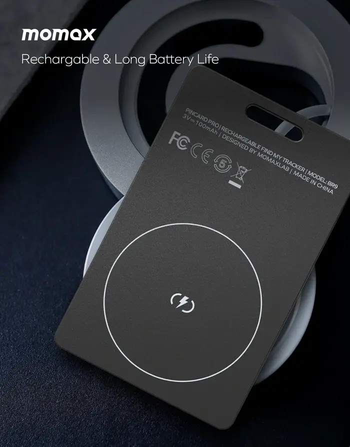 Momax BR9 PinCard Pro Rechargeable Find My Tracker