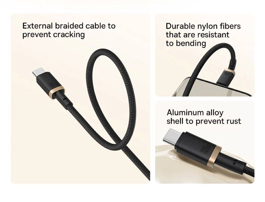 Baseus Dura Series 100W Fast Charging Data Cable USB-C to USB-C 1m