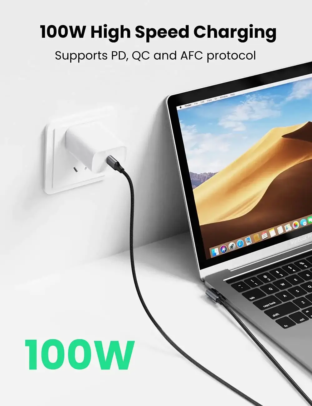 UGREEN US334 USB-C to USB-C Cable 100W 5A Fast Charging 2M