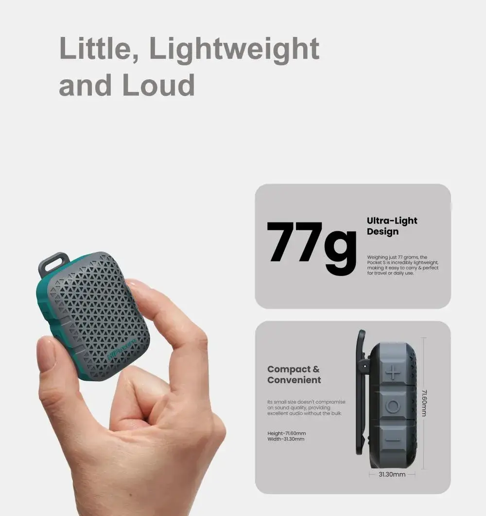 HiFuture Pocket-S Compact Portable Wireless Speaker