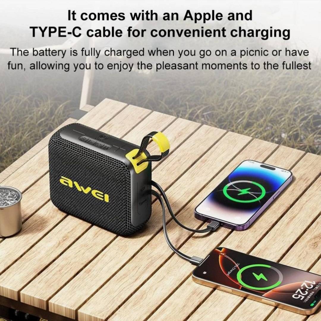 Awei KA20 Portable Wireless Bluetooth Speaker 5.3 Connectivity with RGB Lighting