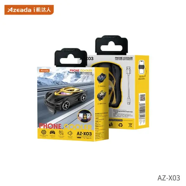 Azeada Torus Series AZ-X03 Yellow Semiconductor Mobile Phone Cooler Azeada Torus Series AZ-X03 Yellow Semiconductor Mobile Phone Cooler