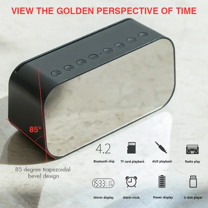 HAVIT M3 Wireless Bluetooth Speaker with Alarm Clock Radio