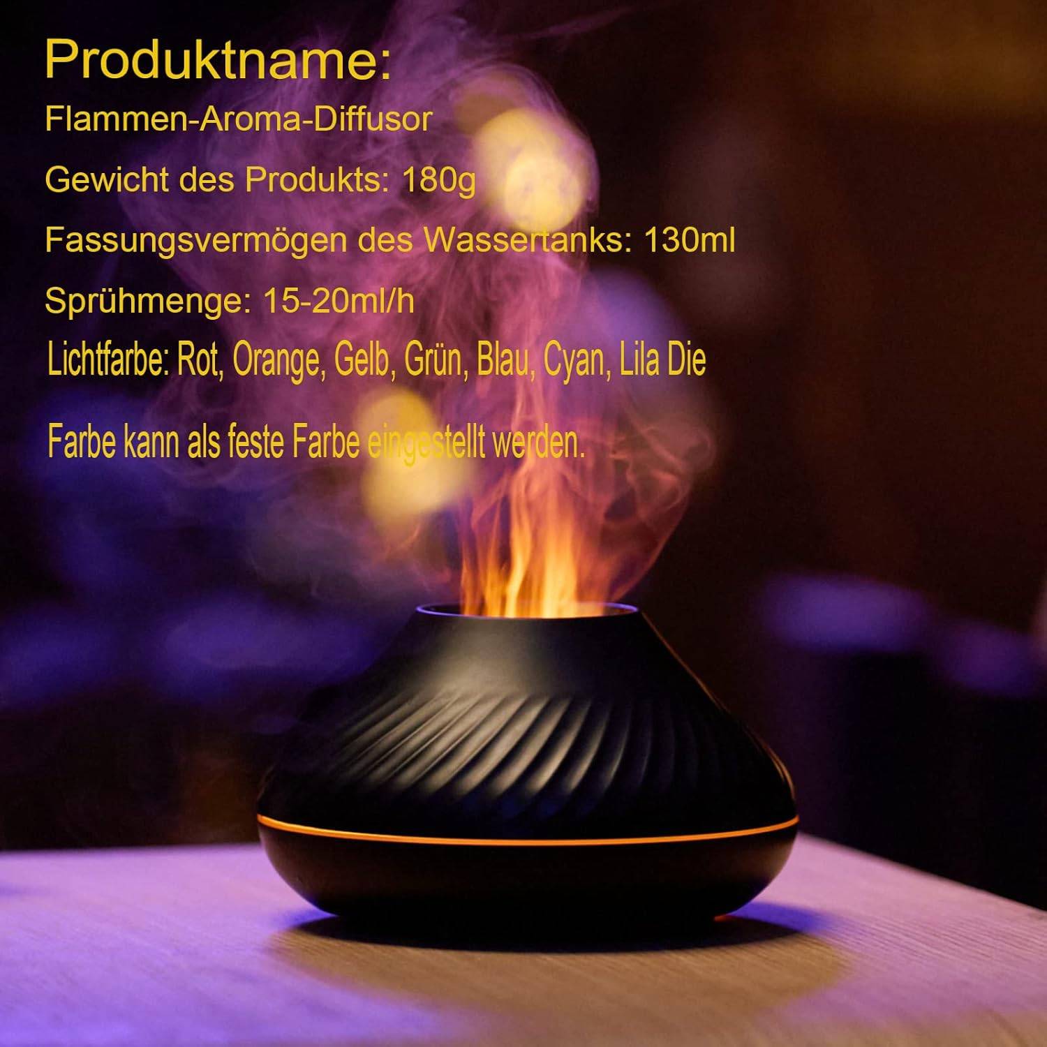 GearUP DQ705 Flame 3D Flame Aroma Diffuser