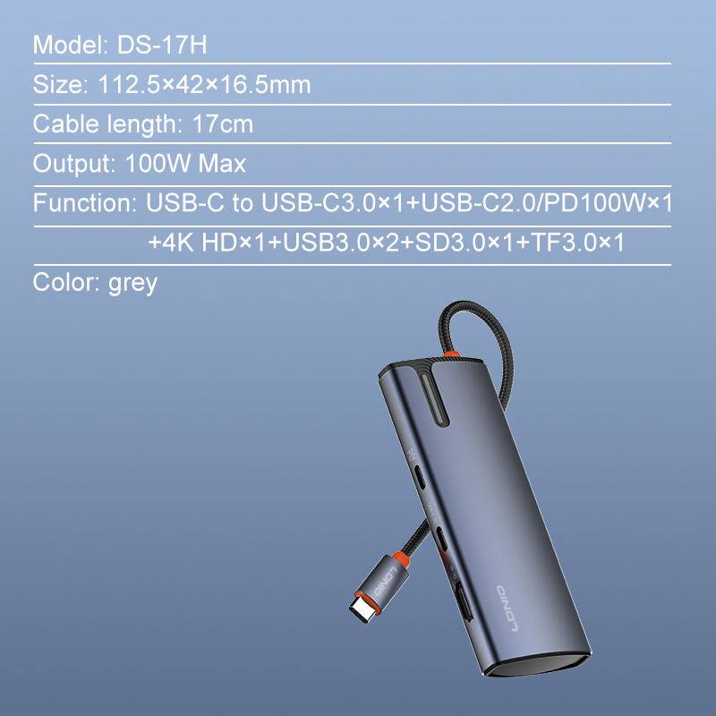 LDNIO DS17H Type-C to USB 3.0 Hub