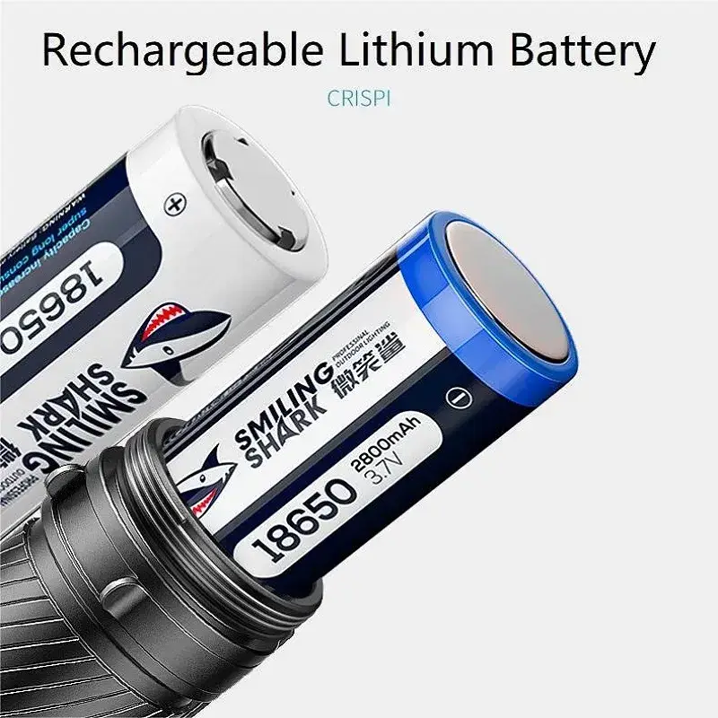 Smiling Shark SD7115 Ultra-Bright Rechargeable LED Flashlight Long Range & High-Power Beam