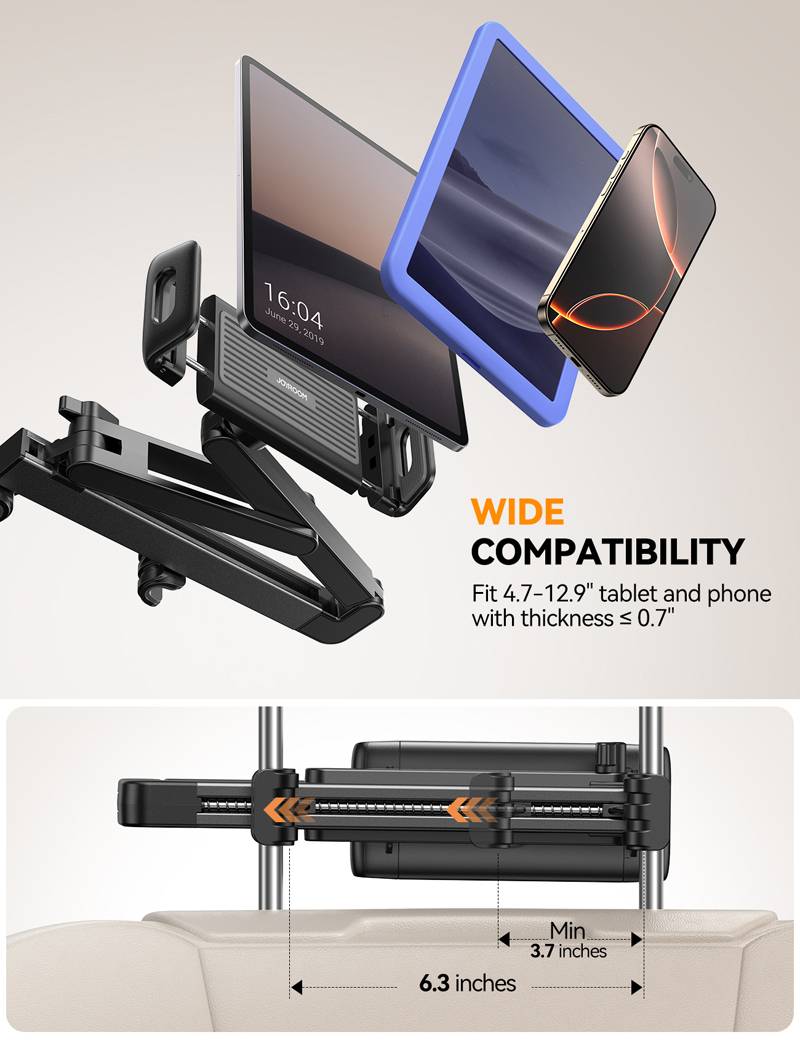 JOYROOM JR-ZS433 Universal Car Headrest Tablet Mount Holder