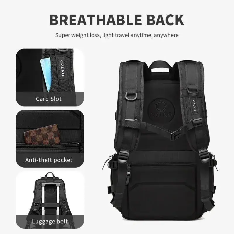 Ozuko 9587 Computer & Laptop Multifunction Travel Backpack