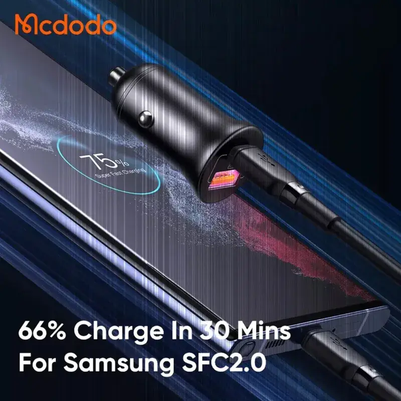 Mcdodo CC-2680 45W Dual-Port Car Charger PD 3.0 USB-C & QC USB-A Super Fast Charging Adapter
