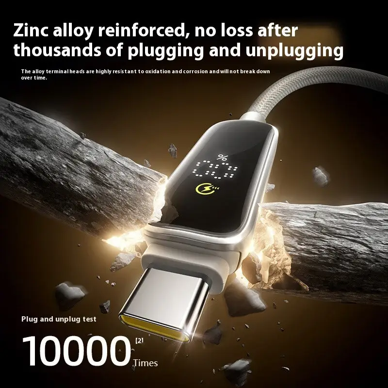 Baseus Vipow 100W USB-C to USB-C Fast Charging Cable with Built-in Dynamic Display
