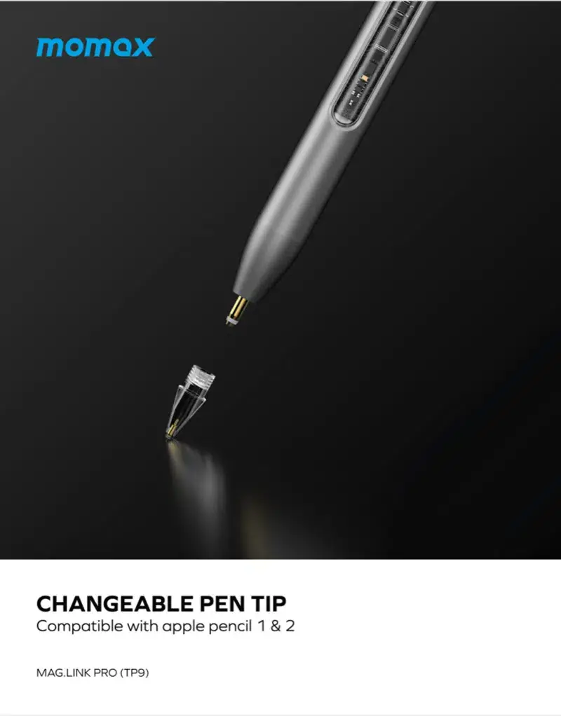 MOMAX Mag.Link Pro TP9E Magnetic Charging Active Stylus Pen