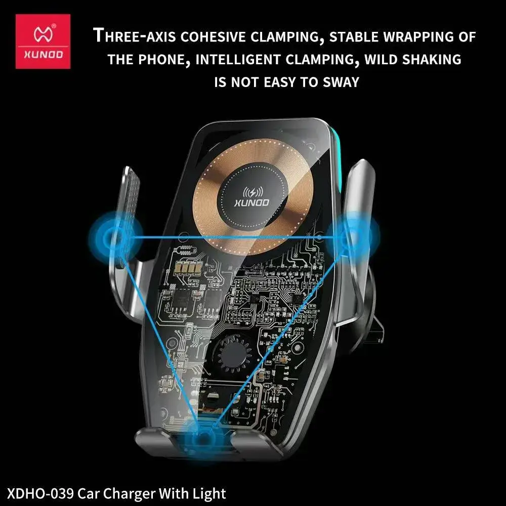 XUNDD XDHO-039 15W Wireless Car Charger with LED Light