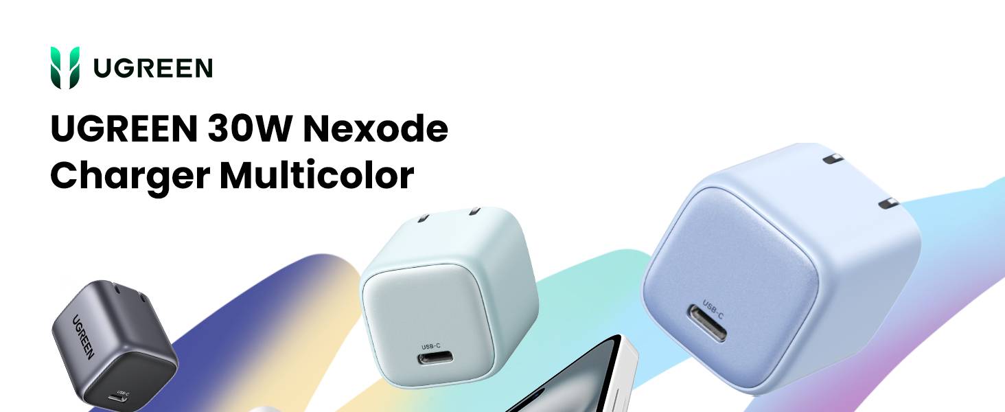 UGREEN Nexode 30W USB-C GaN Fast Wall Charger with Foldable Plug PPS Compact Power Adapter