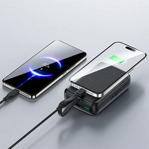 ACEFAST M14 20000mAh Power Bank 22.5W PD Fast Charging with Built-in USB-C Cable