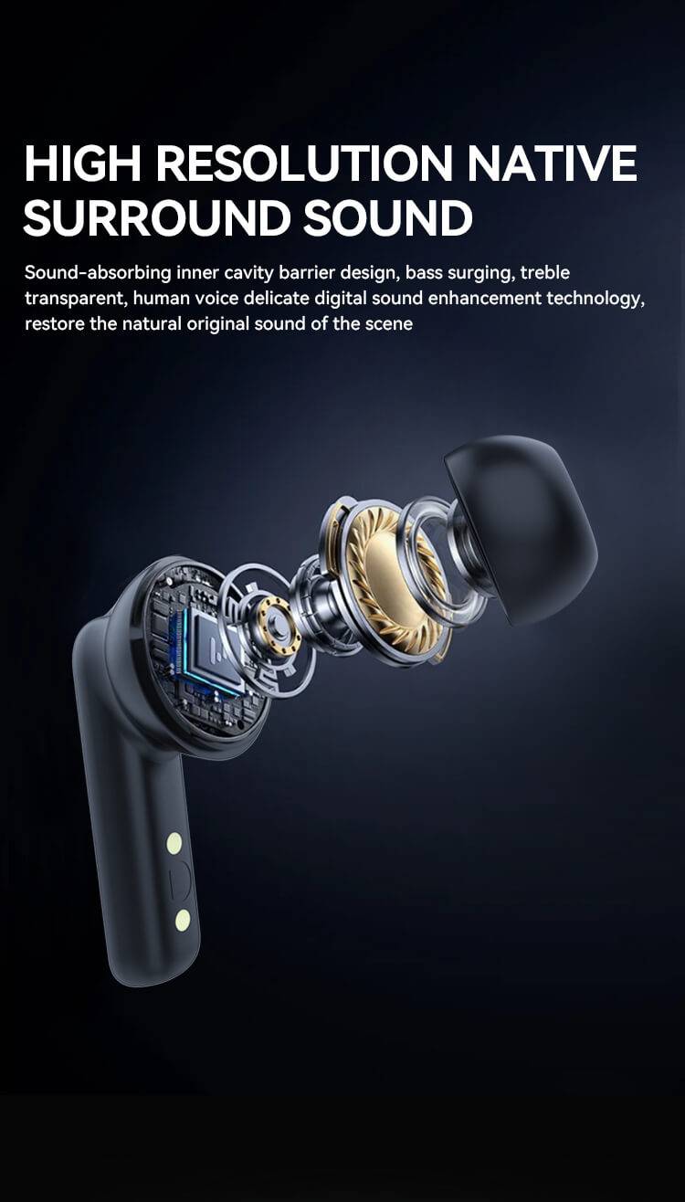 Valdus VTS-200 TWS Bluetooth Earbuds with Fashionable Transparent Charging Case