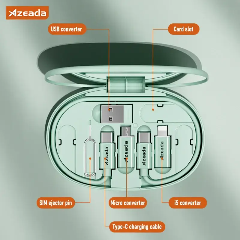 Azeada AZ-B01th Multi-Functional Digital Storage Box with 60W Fast Charging
