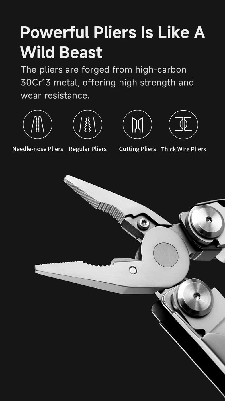 NexTool NE20310 Flagship Max 14-in-1 EDC Multi-Tool with Pliers & Folding Knife