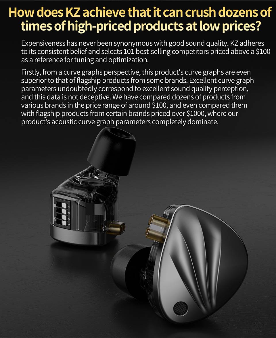 KZ Krila Hybrid Technology Tunable In-Ear Monitors