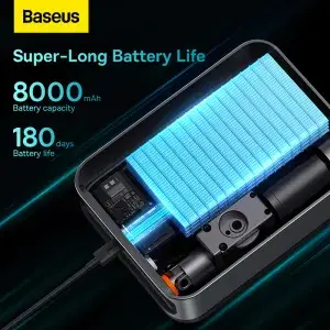 Baseus Super Energy 2-in-1 Jump Starter & Tire Inflator 10000mAh 1000A Peak Black